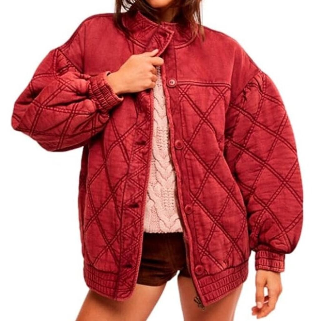 Free People Women's Port Juno Quilted Long Sleeve Jacket Size Small NEW